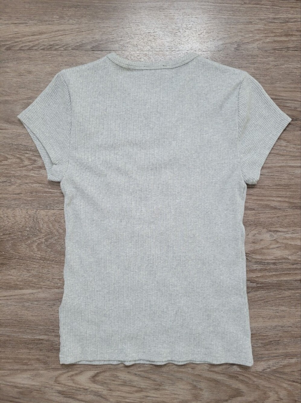 J Crew Sequin T Shirt Gray & Silver Embellished Ribbed Slim Fit Cotton Modal MD - Picture 9 of 11